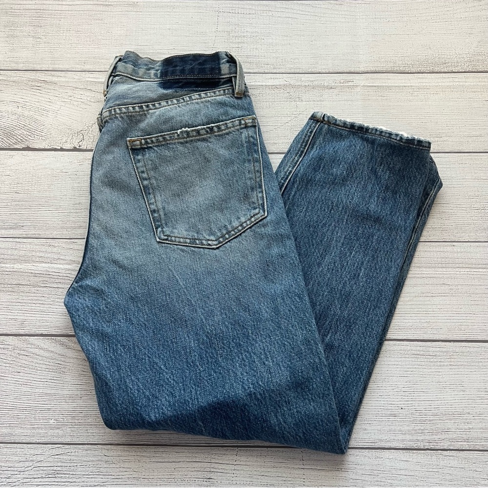 Frame Rigid Re-Release Denim Button Fly Cropped Jeans Size 27